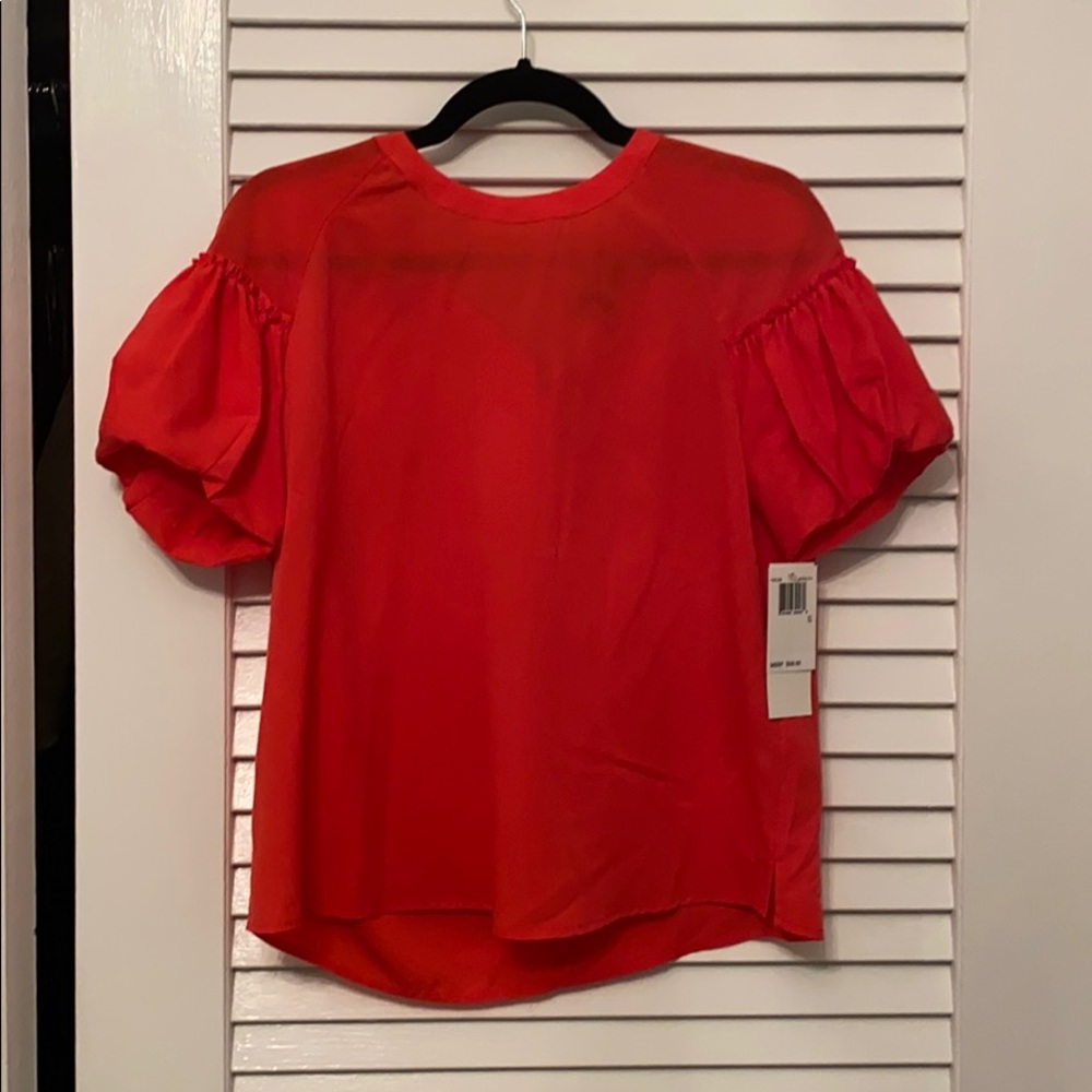 French connection puffed sleeve blouse size s